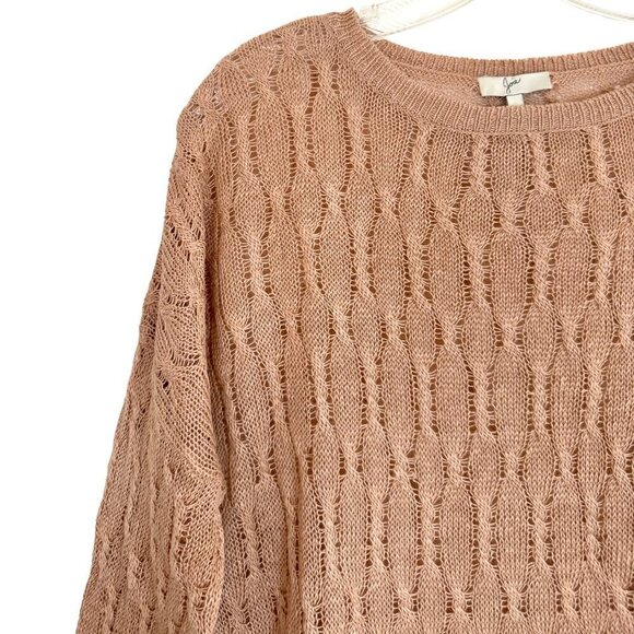 Joie Oversized Fit Linen Cable Knit Sweater Size XS - Picture 3 of 7